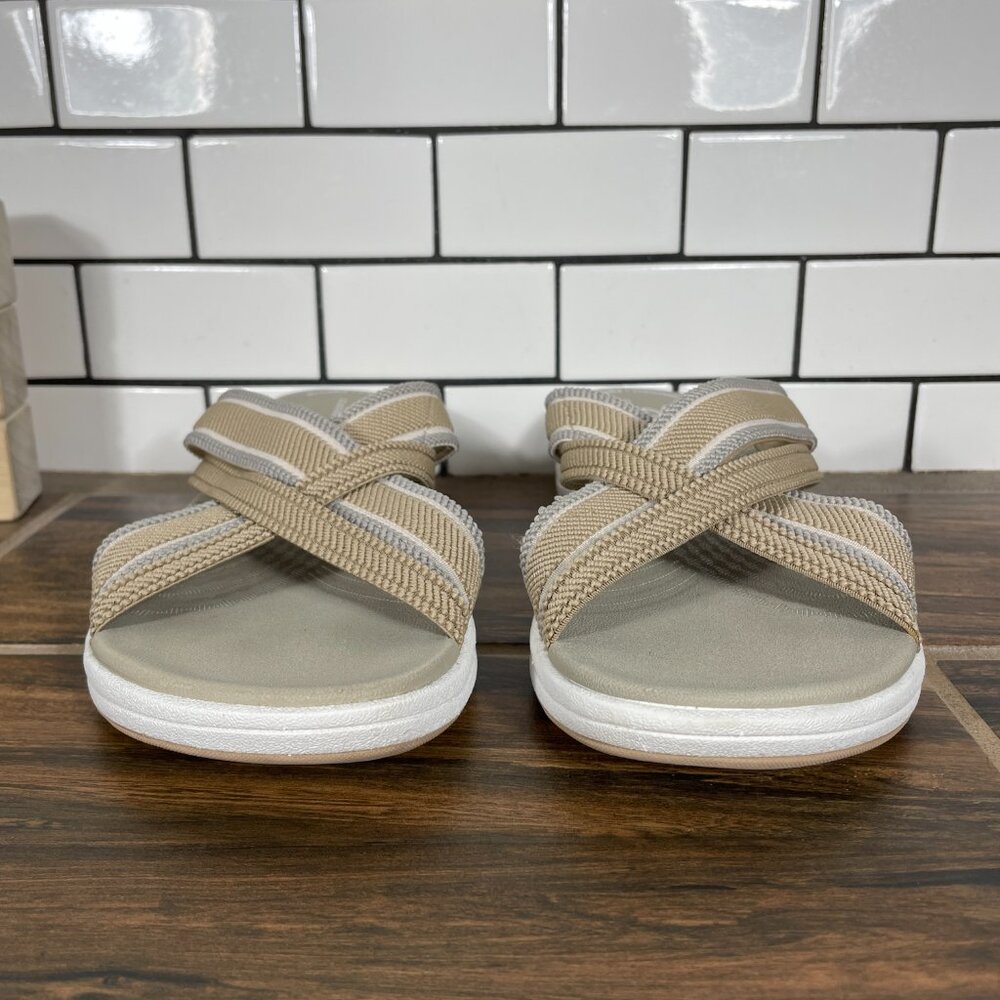 Clarks Mira Isle Shoes Womens Size 7.5 Sand Cloudsteppers Slide Sandal - Picture 2 of 14